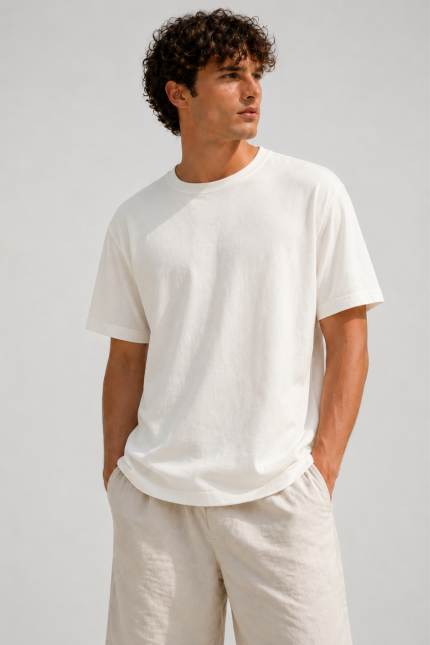 T-Shirt Homem 100%CO Org Branca